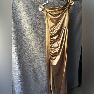 Gold prom dress